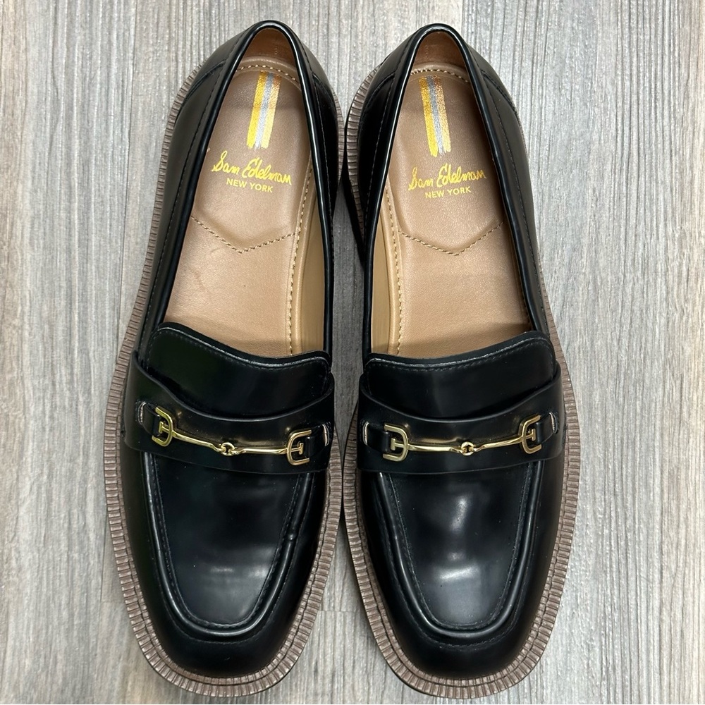Sam Edelman Laurs Black Loafers - Picture 6 of 12